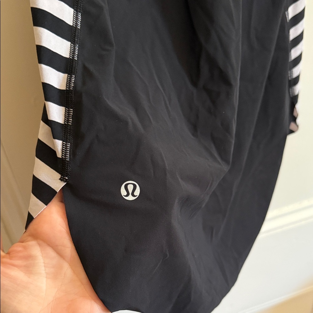 Lululemon Striped Black and White Women's Tank Top - Picture 3 of 5